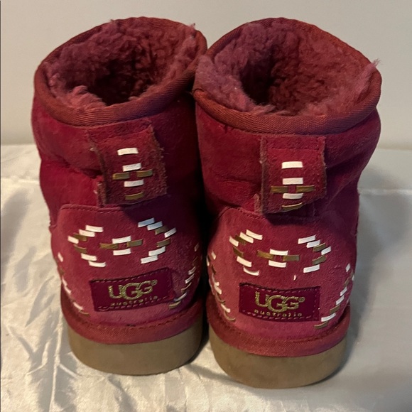 UGG Cozy Red Suede Boots - Picture 2 of 4
